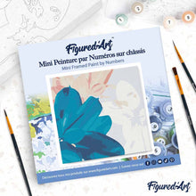 Carica l'immagine nel visualizzatore di Gallery, Mini Kit da Dipingere con i Numeri 20x20cm con cornice Foglie di ficus