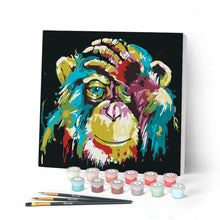 Carica l'immagine nel visualizzatore di Gallery, Mini Kit da Dipingere con i Numeri 20x20cm con cornice Babbuino Pop Art