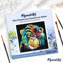 Carica l'immagine nel visualizzatore di Gallery, Mini Kit da Dipingere con i Numeri 20x20cm con cornice Babbuino Pop Art
