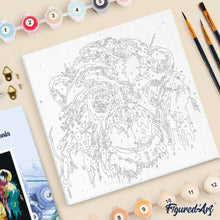 Carica l'immagine nel visualizzatore di Gallery, Mini Kit da Dipingere con i Numeri 20x20cm con cornice Babbuino Pop Art