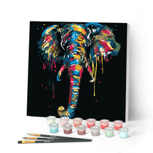 Carica l'immagine nel visualizzatore di Gallery, Mini Kit da Dipingere con i Numeri 20x20cm con cornice Elefante