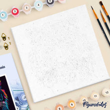 Carica l'immagine nel visualizzatore di Gallery, Mini Kit da Dipingere con i Numeri 20x20cm con cornice Tigre Pop Art Astratta
