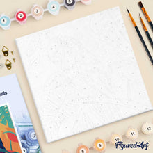 Carica l'immagine nel visualizzatore di Gallery, Mini Kit da Dipingere con i Numeri 20x20cm con cornice Pappagallo Tropicale