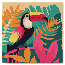 Carica l'immagine nel visualizzatore di Gallery, Mini Kit da Dipingere con i Numeri 20x20cm con cornice Tucano Tropicale