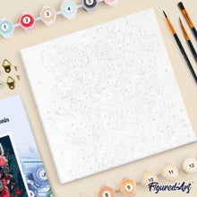Carica l'immagine nel visualizzatore di Gallery, Mini Kit da Dipingere con i Numeri 20x20cm con cornice Lama Fantasy con Fiori