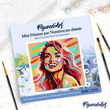 Carica l'immagine nel visualizzatore di Gallery, Mini Kit da Dipingere con i Numeri 20x20cm con cornice Bellissima Bionda Pop Art