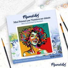 Carica l'immagine nel visualizzatore di Gallery, Mini Kit da Dipingere con i Numeri 20x20cm con cornice Latina Vivace Pop Art