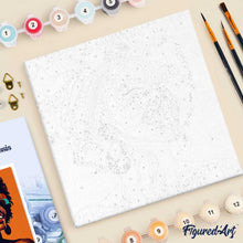 Carica l'immagine nel visualizzatore di Gallery, Mini Kit da Dipingere con i Numeri 20x20cm con cornice Regina Africana Pop Art