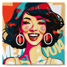 Carica l'immagine nel visualizzatore di Gallery, Mini Kit da Dipingere con i Numeri 20x20cm con cornice Donna Affascinante Pop Art