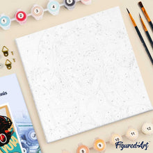 Carica l'immagine nel visualizzatore di Gallery, Mini Kit da Dipingere con i Numeri 20x20cm con cornice Donna Affascinante Pop Art