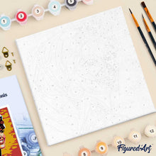 Carica l'immagine nel visualizzatore di Gallery, Mini Kit da Dipingere con i Numeri 20x20cm con cornice Donna Esotica Pop Art