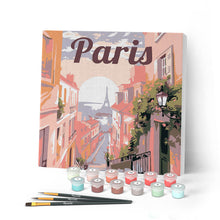 Carica l'immagine nel visualizzatore di Gallery, Mini Kit da Dipingere con i Numeri con cornice Parigi