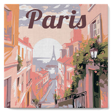 Carica l'immagine nel visualizzatore di Gallery, Mini Kit da Dipingere con i Numeri 20x20cm con cornice Parigi