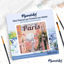 Carica l'immagine nel visualizzatore di Gallery, Mini Kit da Dipingere con i Numeri 20x20cm con cornice Parigi