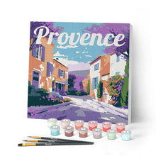 Carica l'immagine nel visualizzatore di Gallery, Mini Kit da Dipingere con i Numeri con cornice Primavera in Provenza