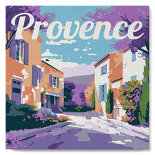 Carica l'immagine nel visualizzatore di Gallery, Mini Kit da Dipingere con i Numeri 20x20cm con cornice Primavera in Provenza