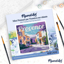 Carica l'immagine nel visualizzatore di Gallery, Mini Kit da Dipingere con i Numeri 20x20cm con cornice Primavera in Provenza