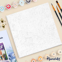 Carica l'immagine nel visualizzatore di Gallery, Mini Kit da Dipingere con i Numeri 20x20cm con cornice Primavera in Provenza