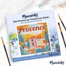 Carica l'immagine nel visualizzatore di Gallery, Mini Kit da Dipingere con i Numeri 20x20cm con cornice Autunno in Provenza