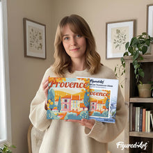 Carica l'immagine nel visualizzatore di Gallery, Mini Kit da Dipingere con i Numeri 20x20cm con cornice Autunno in Provenza