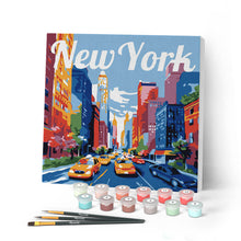 Carica l'immagine nel visualizzatore di Gallery, Mini Kit da Dipingere con i Numeri con cornice New York City