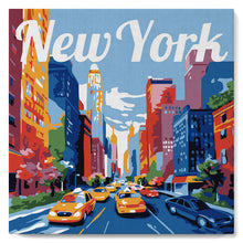 Carica l'immagine nel visualizzatore di Gallery, Mini Kit da Dipingere con i Numeri 20x20cm con cornice New York City