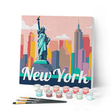 Carica l'immagine nel visualizzatore di Gallery, Mini Kit da Dipingere con i Numeri con cornice Statua della Libertà New York