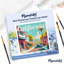 Carica l'immagine nel visualizzatore di Gallery, Mini Kit da Dipingere con i Numeri 20x20cm con cornice Strada della California