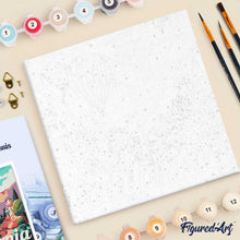 Carica l'immagine nel visualizzatore di Gallery, Mini Kit da Dipingere con i Numeri 20x20cm con cornice Mongolfiere in California