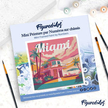 Carica l'immagine nel visualizzatore di Gallery, Mini Kit da Dipingere con i Numeri 20x20cm con cornice Miami