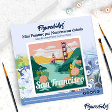 Carica l'immagine nel visualizzatore di Gallery, Mini Kit da Dipingere con i Numeri 20x20cm con cornice San Francisco