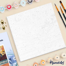 Carica l'immagine nel visualizzatore di Gallery, Mini Kit da Dipingere con i Numeri 20x20cm con cornice Spiaggia di Malibu