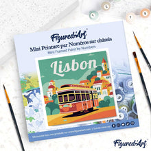 Carica l'immagine nel visualizzatore di Gallery, Mini Kit da Dipingere con i Numeri 20x20cm con cornice Lisbona
