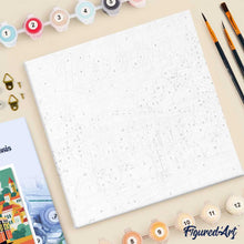 Carica l'immagine nel visualizzatore di Gallery, Mini Kit da Dipingere con i Numeri 20x20cm con cornice Lisbona