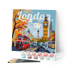 Carica l'immagine nel visualizzatore di Gallery, Mini Kit da Dipingere con i Numeri con cornice Londra