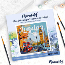 Carica l'immagine nel visualizzatore di Gallery, Mini Kit da Dipingere con i Numeri 20x20cm con cornice Londra