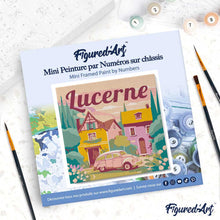 Carica l'immagine nel visualizzatore di Gallery, Mini Kit da Dipingere con i Numeri 20x20cm con cornice Lucerna