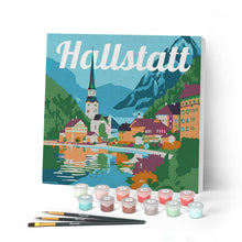 Carica l'immagine nel visualizzatore di Gallery, Mini Kit da Dipingere con i Numeri con cornice Hallstatt