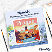 Carica l'immagine nel visualizzatore di Gallery, Mini Kit da Dipingere con i Numeri 20x20cm con cornice Praga
