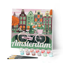 Carica l'immagine nel visualizzatore di Gallery, Mini Kit da Dipingere con i Numeri con cornice Amsterdam