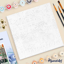 Carica l'immagine nel visualizzatore di Gallery, Mini Kit da Dipingere con i Numeri 20x20cm con cornice Amsterdam