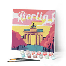 Carica l'immagine nel visualizzatore di Gallery, Mini Kit da Dipingere con i Numeri con cornice Berlino