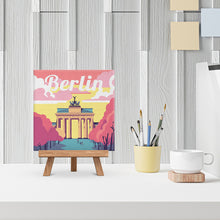Carica l'immagine nel visualizzatore di Gallery, Mini Kit da Dipingere con i Numeri 20x20cm con cornice Berlino