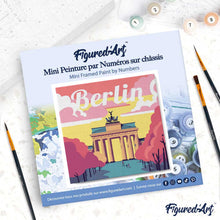Carica l'immagine nel visualizzatore di Gallery, Mini Kit da Dipingere con i Numeri 20x20cm con cornice Berlino