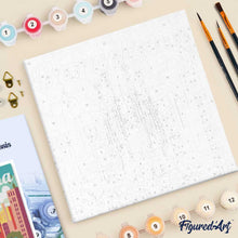 Carica l'immagine nel visualizzatore di Gallery, Mini Kit da Dipingere con i Numeri 20x20cm con cornice Barcellona