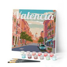 Carica l'immagine nel visualizzatore di Gallery, Mini Kit da Dipingere con i Numeri con cornice Valencia