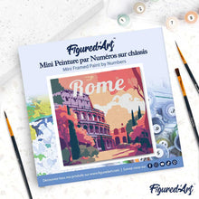 Carica l'immagine nel visualizzatore di Gallery, Mini Kit da Dipingere con i Numeri 20x20cm con cornice Roma
