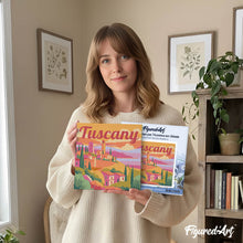 Carica l'immagine nel visualizzatore di Gallery, Mini Kit da Dipingere con i Numeri 20x20cm con cornice Primavera in Toscana