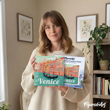 Carica l'immagine nel visualizzatore di Gallery, Mini Kit da Dipingere con i Numeri 20x20cm con cornice Venezia