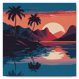 Mini Kit da Dipingere con i Numeri con cornice - Il Mare e il Tramonto